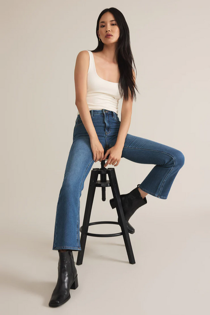 Lia Ankle Kick Flare Denim Pant