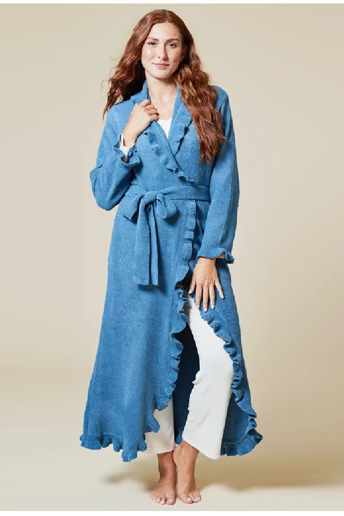 Ruffle Chenille Robe 51"
