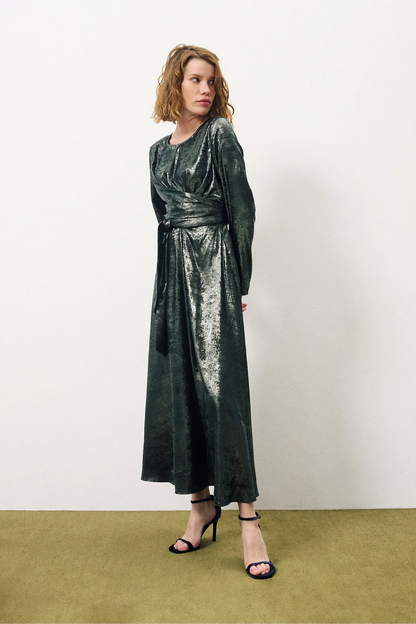 Clarina Metallic Dress
