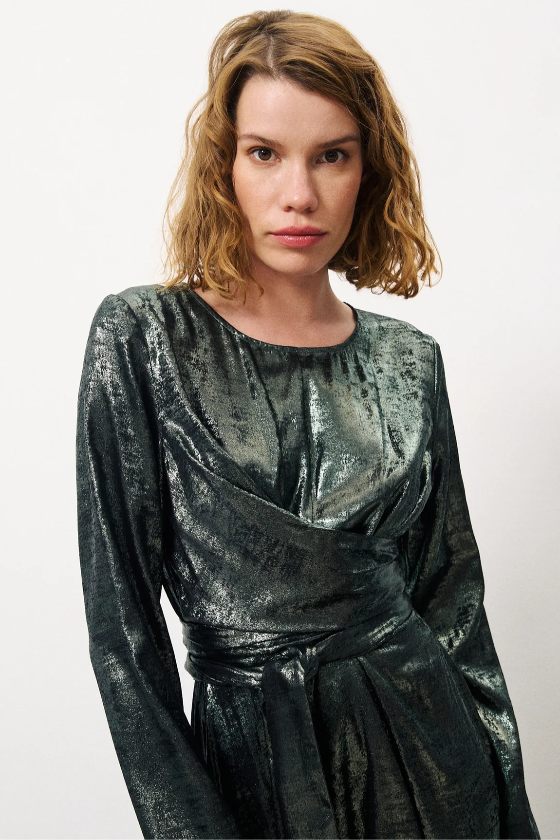 Clarina Metallic Dress