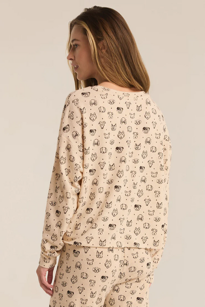 Pup Brushed Knit Top