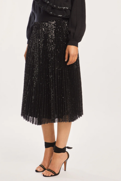 Kailey Black Sequin Skirt