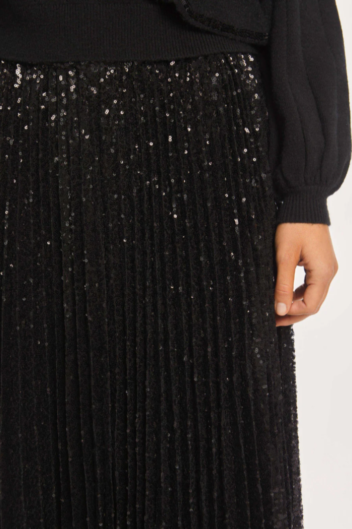 Kailey Black Sequin Skirt