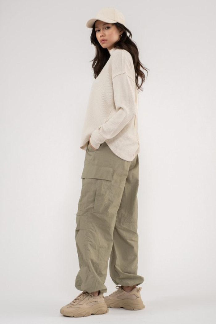 Split Neck L/S Sweater