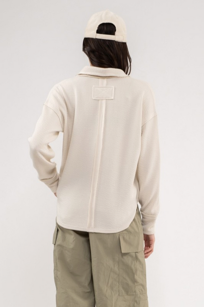 Split Neck L/S Sweater