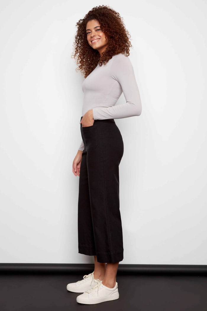 Wide Leg No Waistband Pant