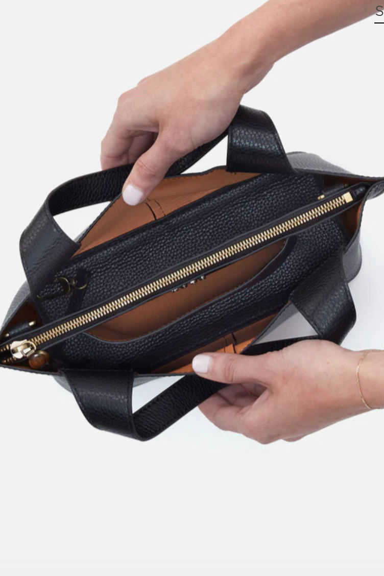Viva Black Small Pebbled Tote
