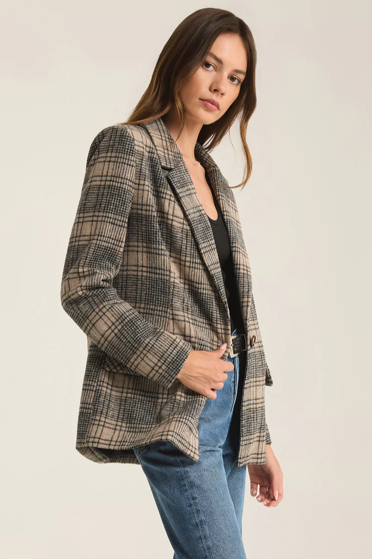 Kingston Relaxed Plaid Blazer
