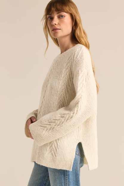 All That Glitters Cable Knit Sweater