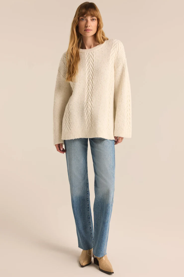 All That Glitters Cable Knit Sweater