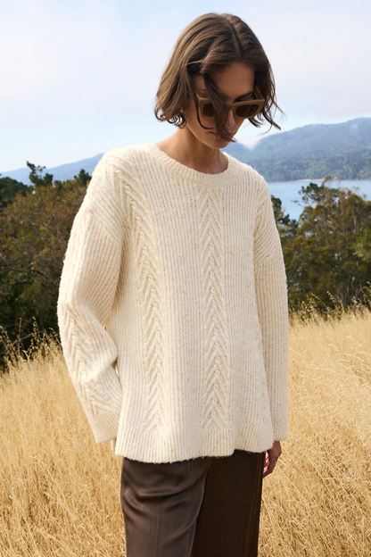 All That Glitters Cable Knit Sweater