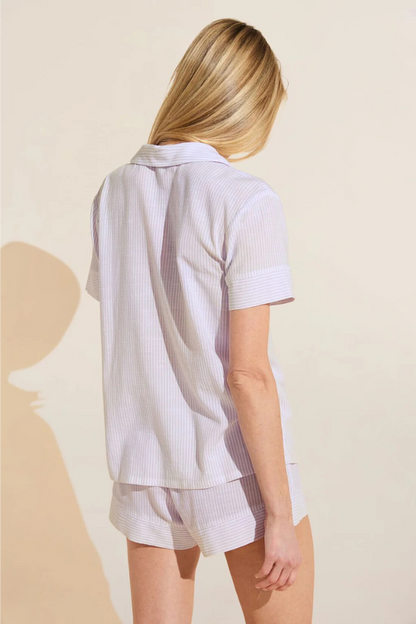 Nautico Shortie Sleep Set White / Lavender