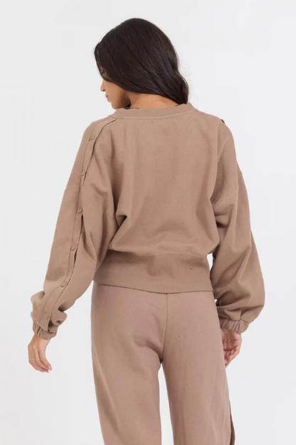 Snap Sleeve Zip Up