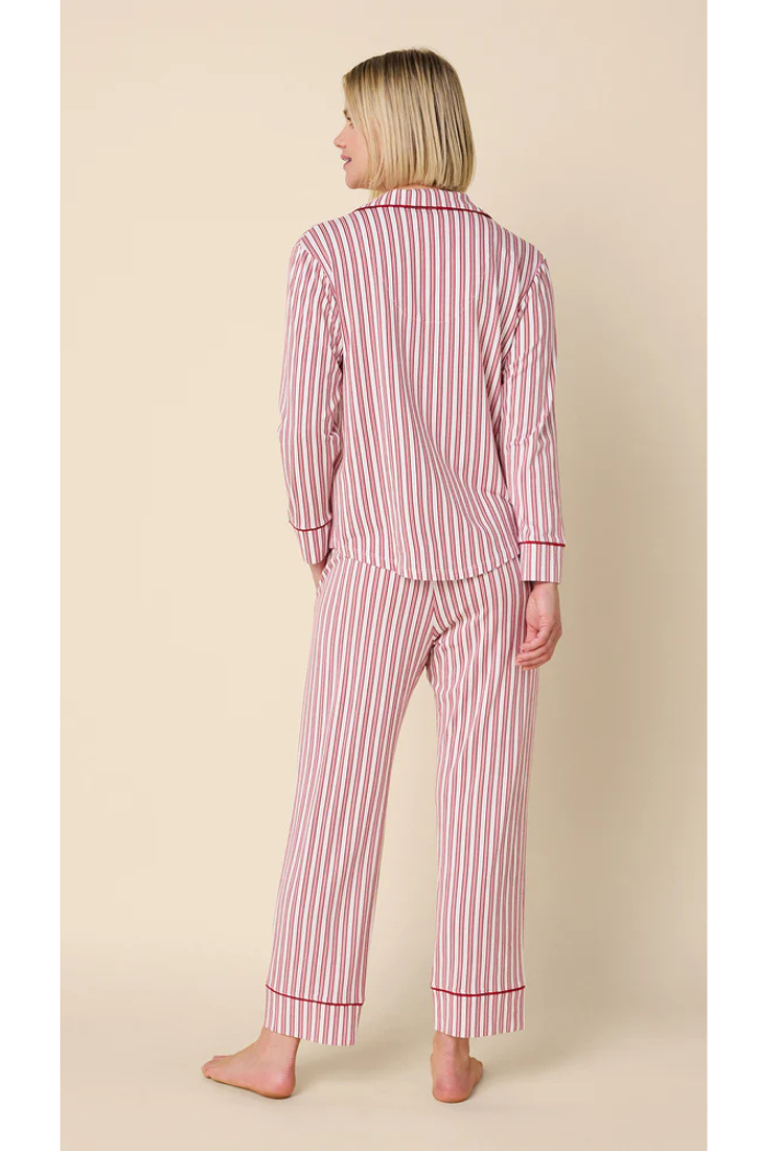 Holiday Stripe Pima Knit Long-Sleeved Pajama