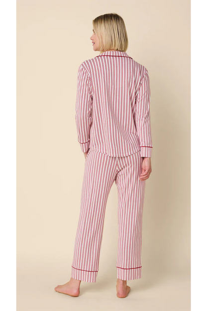 Holiday Stripe Pima Knit Long-Sleeved Pajama