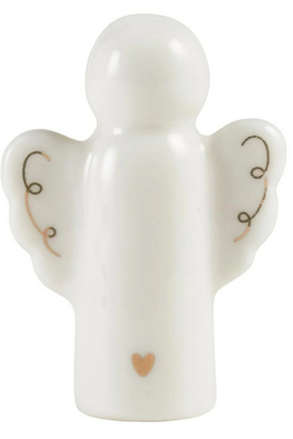 Ceramic Angel in a Pine Wood Box