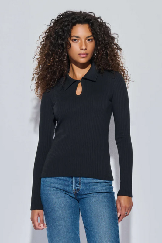 Coco Keyhold Top- Jet Black