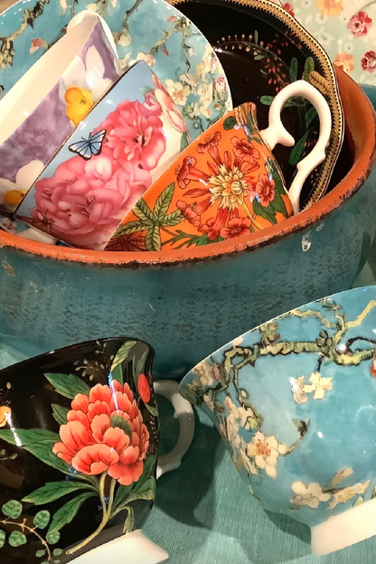 Fiesta Mismatched Teacup & Saucer