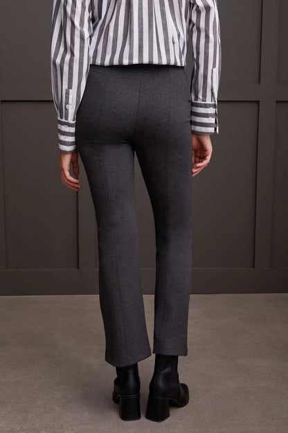 Signature Ponte Pull On Pant 28"- Heather Charcoal