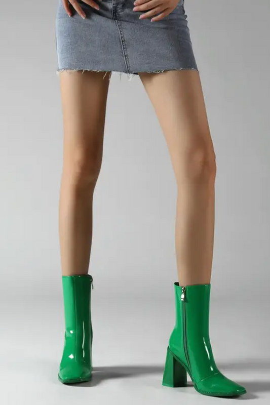 Allegra Patent Mid Calf Boot