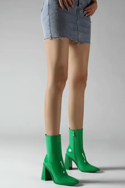 Allegra Patent Mid Calf Boot