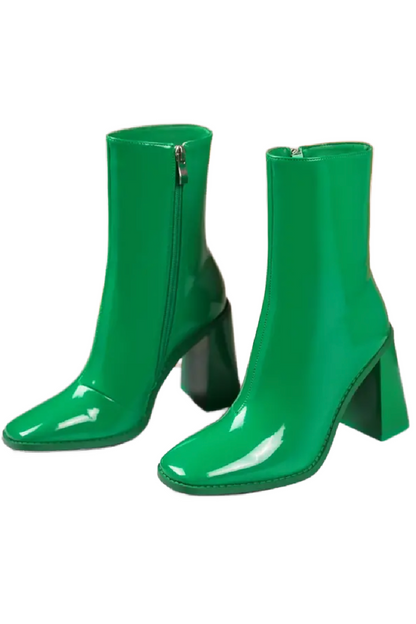 Allegra Patent Mid Calf Boot