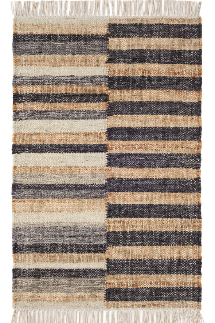 Ravel Stripe Handwoven Wool Rug