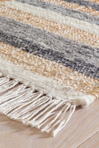 Ravel Stripe Handwoven Wool Rug