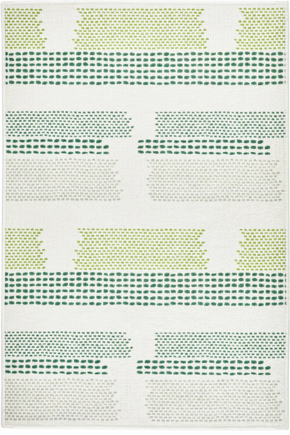 Washable  2 x3 Tread Green rug