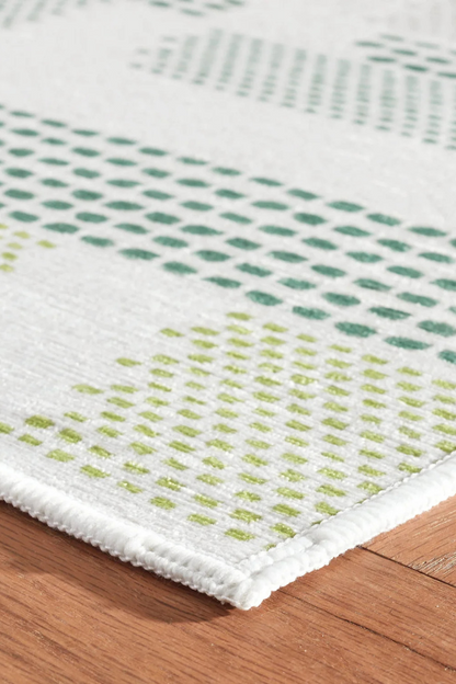 Washable  2 x3 Tread Green rug