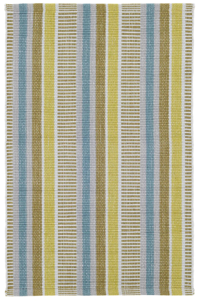Annie Selke Always Greener Blue/Green Handwoven Indoor 2.5x8 Runner