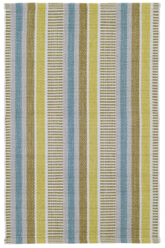 Annie Selke Always Greener Blue/Green Handwoven Indoor 2.5x8 Runner