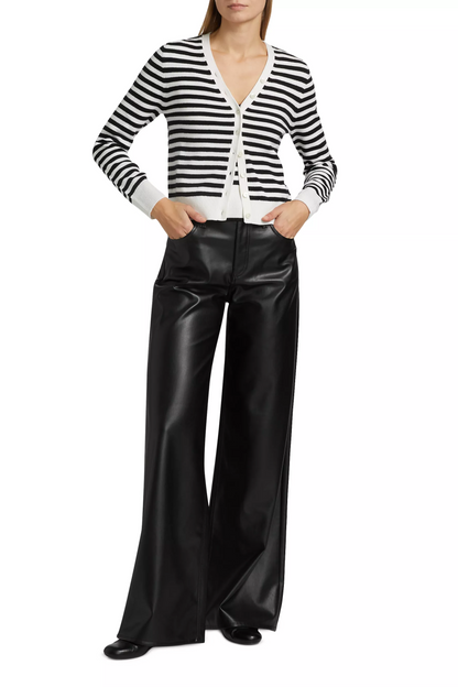 Santina Striped V-Neck Cardigan