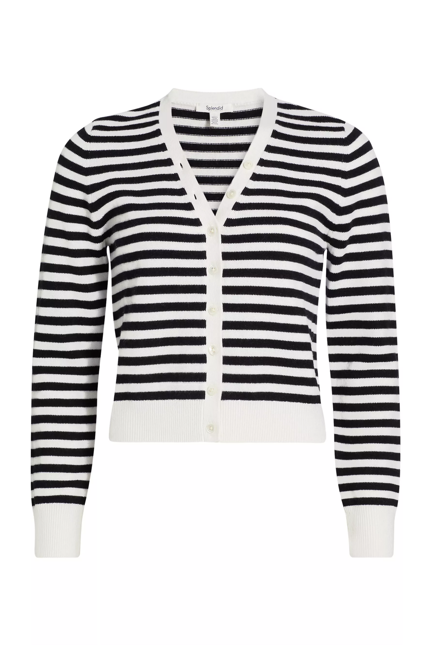 Santina Striped V-Neck Cardigan