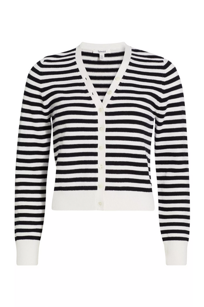 Santina Striped V-Neck Cardigan