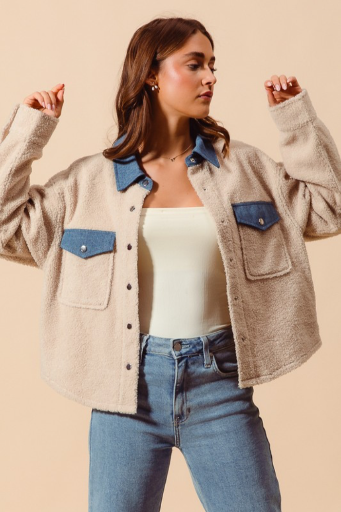 Sherpa and Denim Jacket
