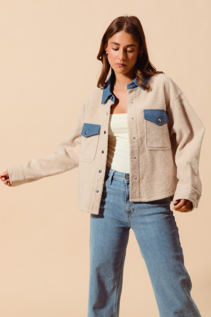 Sherpa and Denim Jacket