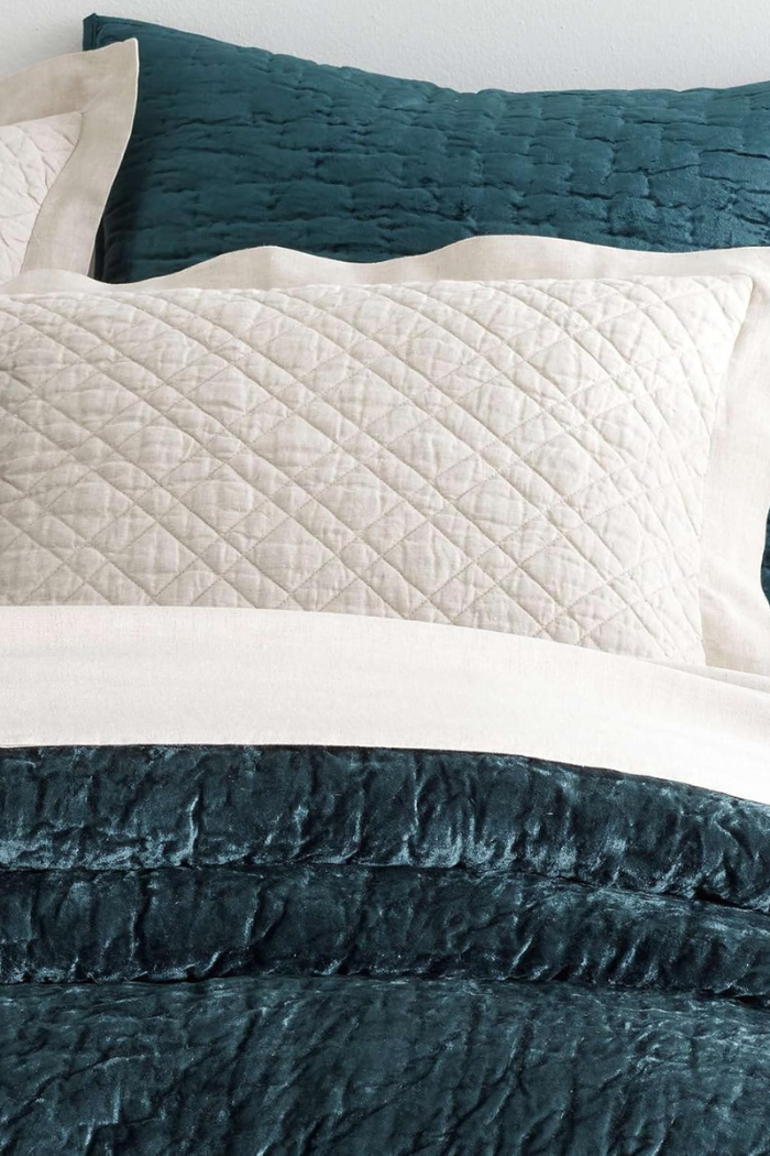 Pine Cone Hill Matte Velvet Quilted Sham
