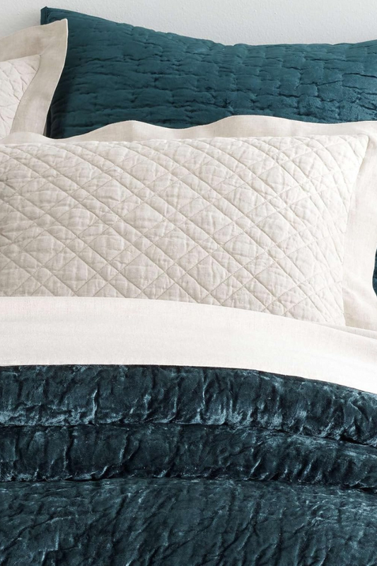 Pine Cone Hill Matte Velvet Quilted Sham