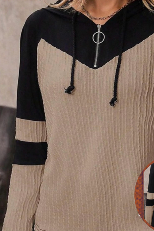 Quarter Zip Hooded Top