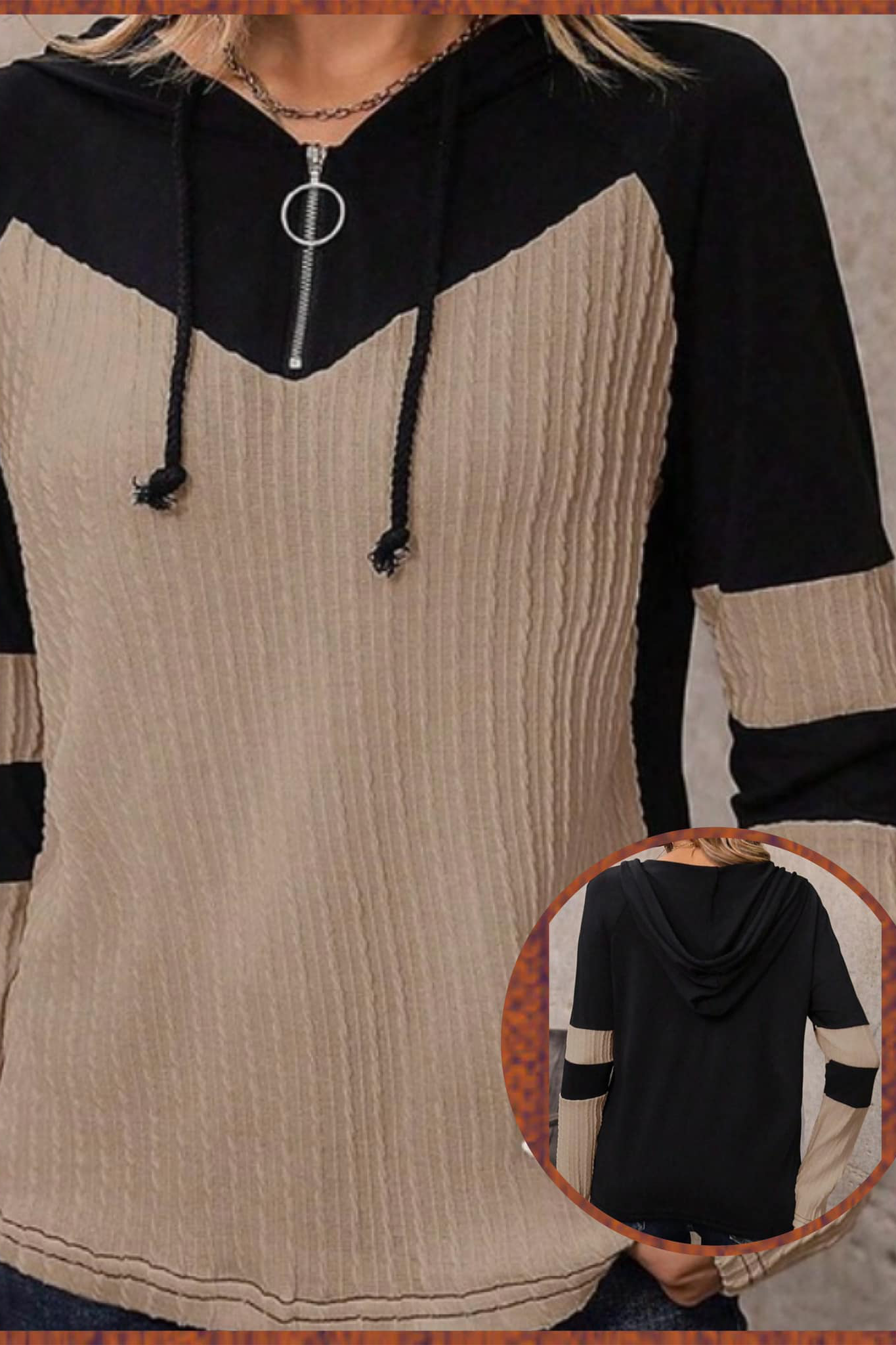 Quarter Zip Hooded Top