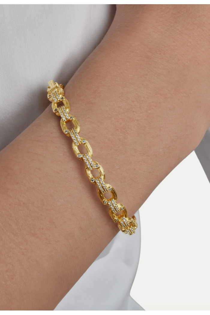ENCHANTED FOREST CHAIN HINGED BANGLE