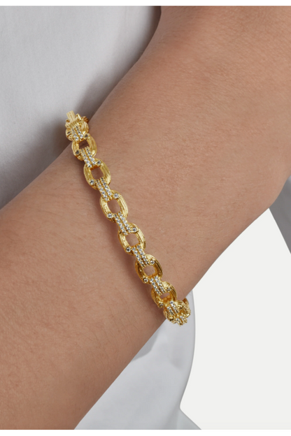 ENCHANTED FOREST CHAIN HINGED BANGLE