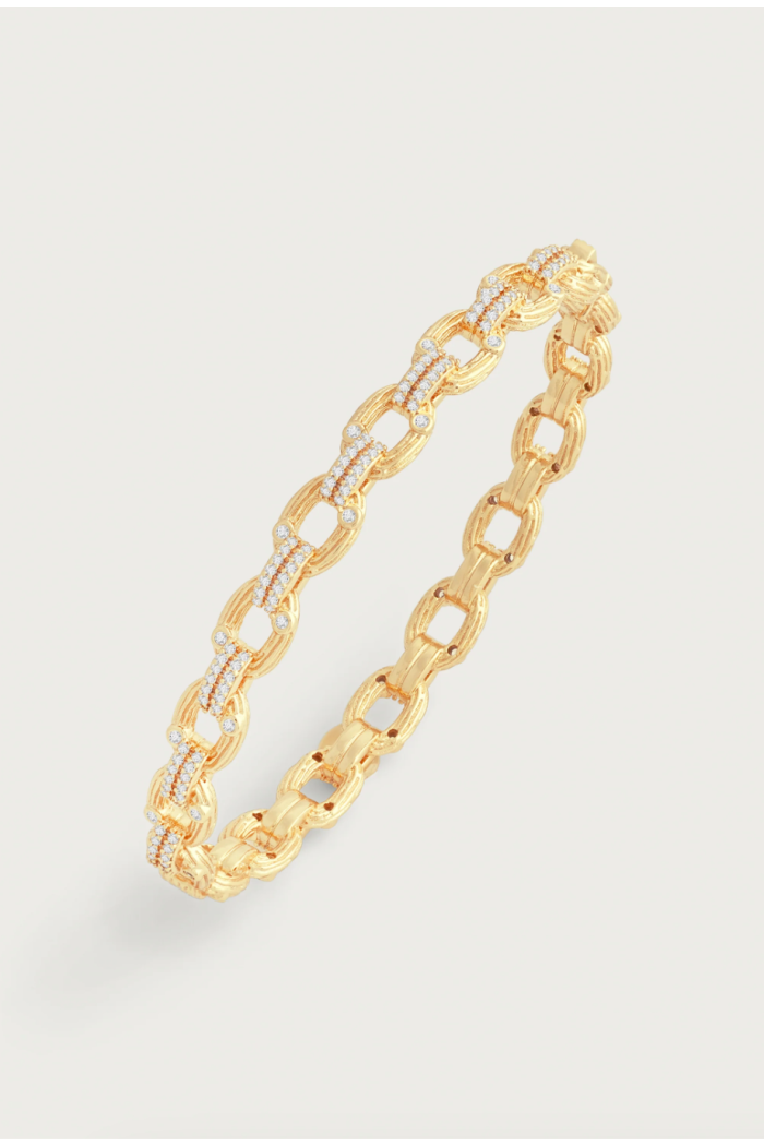 ENCHANTED FOREST CHAIN HINGED BANGLE