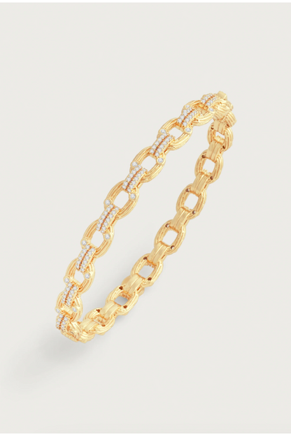 ENCHANTED FOREST CHAIN HINGED BANGLE