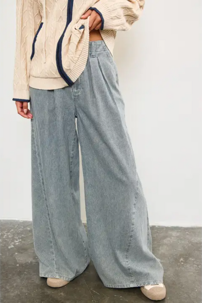 Side Line Detail Wide Denim