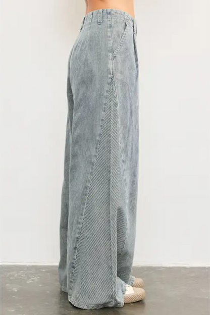Side Line Detail Wide Denim