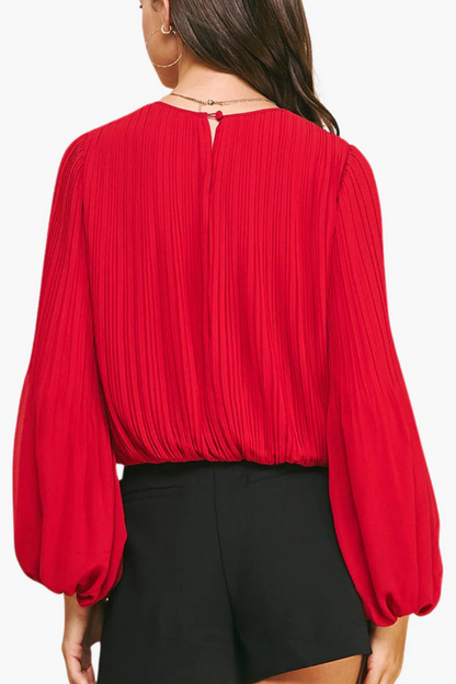 Pleated Woven Top