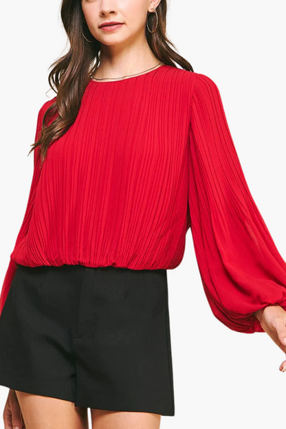 Pleated Woven Top