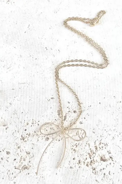 Handmade Bow Necklace